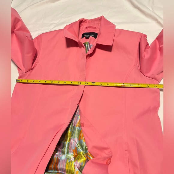 Jones New York Women’s Vibrant Pink Trench Rain Coat Single Breast  Size M - Picture 12 of 15